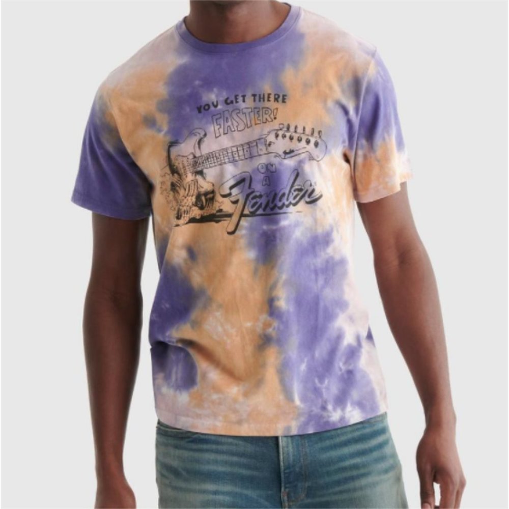 Lucky Brand Fender Dye T-shirt Purple NWT